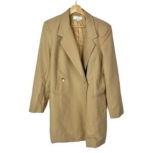 ASOS Aria Cove Camel Brown Oversized Dad Blazer Dress 8
